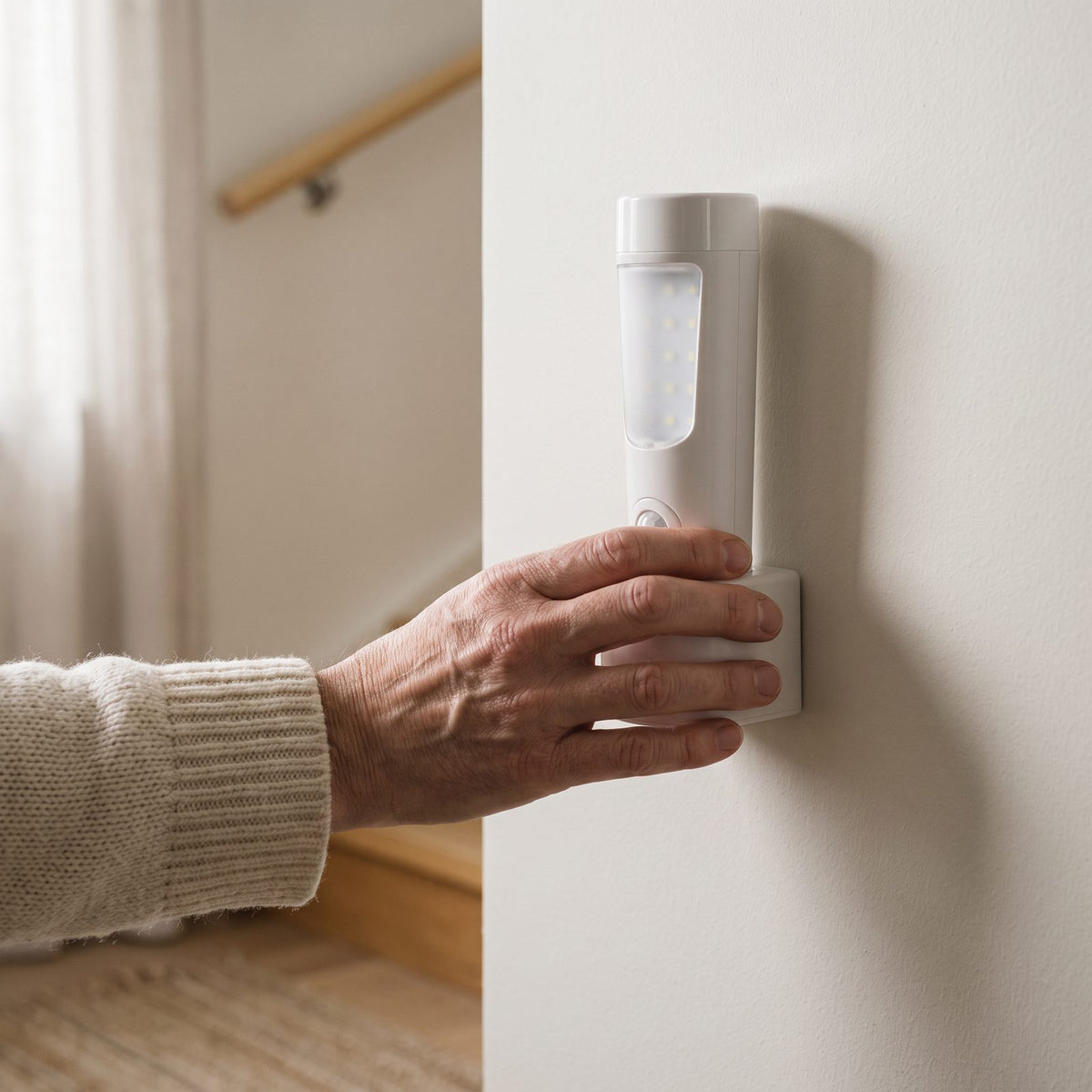 Nödbelysning med Rörelsesensor och Batteridrift för Hall, Trappa och Nattlig Väg till Köket, Sladdlös