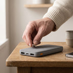 Powerbank 10 000 mAh med USB-C och Snabbladdning för Mobil och Pannlampa vid Strömavbrott