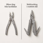 Multiverktyg i Rostfritt Stål med 7 Funktioner och Tång för Bilen, Stugan och Ryggsäcken, Hopfällbart Fickformat