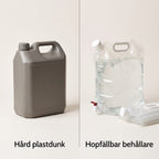 Hopfällbara Vattenbehållare 10 Liter med Kran för Förvaring och Transport, 3-pack