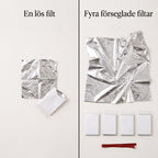Nödfilt 4-pack med Reflekterande Yta för Bilen, Ryggsäcken och Beredskapslådan, Fickformat