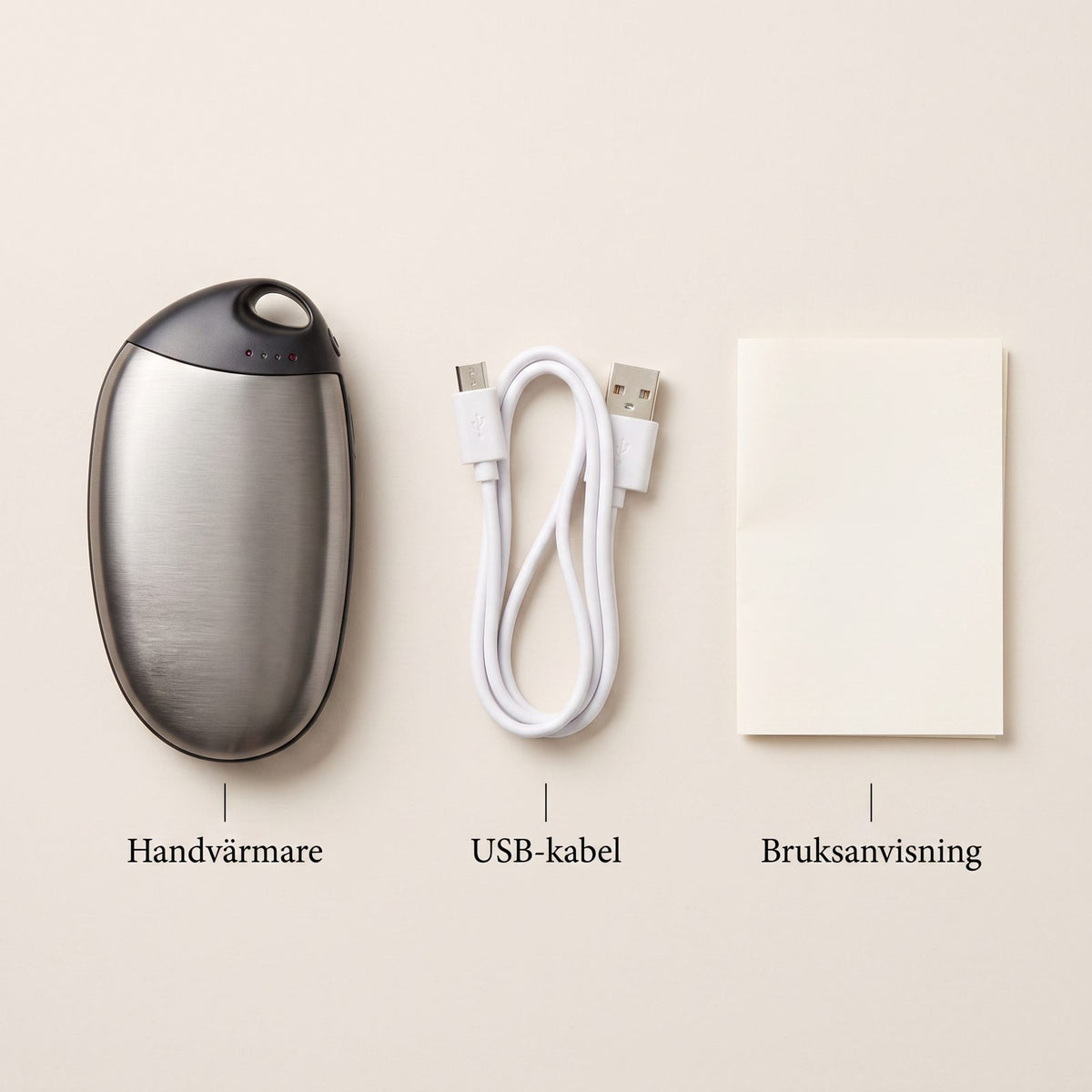 Handvärmare med Powerbank och USB-laddning för Kalla Händer och Nödladdning, Uppladdningsbar