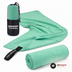 Mikrofiberhandduk 76 × 152 cm, mintgrön, packshot