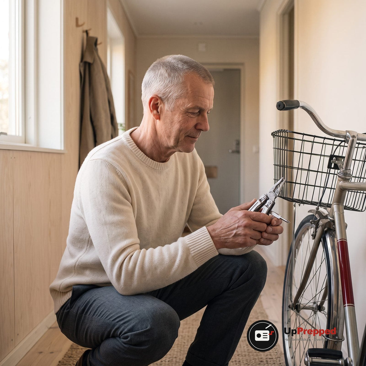 Multiverktyg i Rostfritt Stål med 7 Funktioner och Tång för Bilen, Stugan och Ryggsäcken, Hopfällbart Fickformat