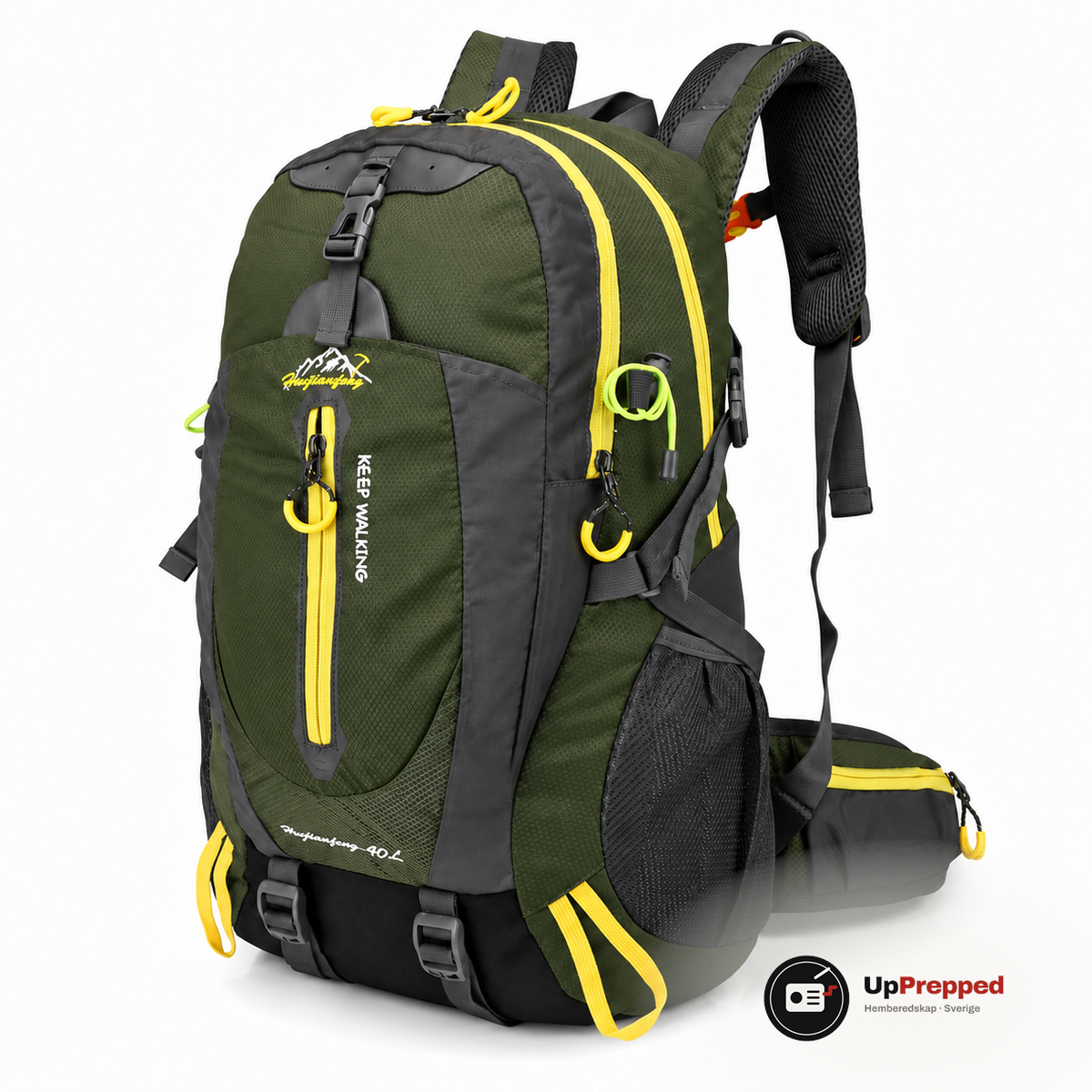 Vandringsryggsäck 40L, mossgrön, packshot