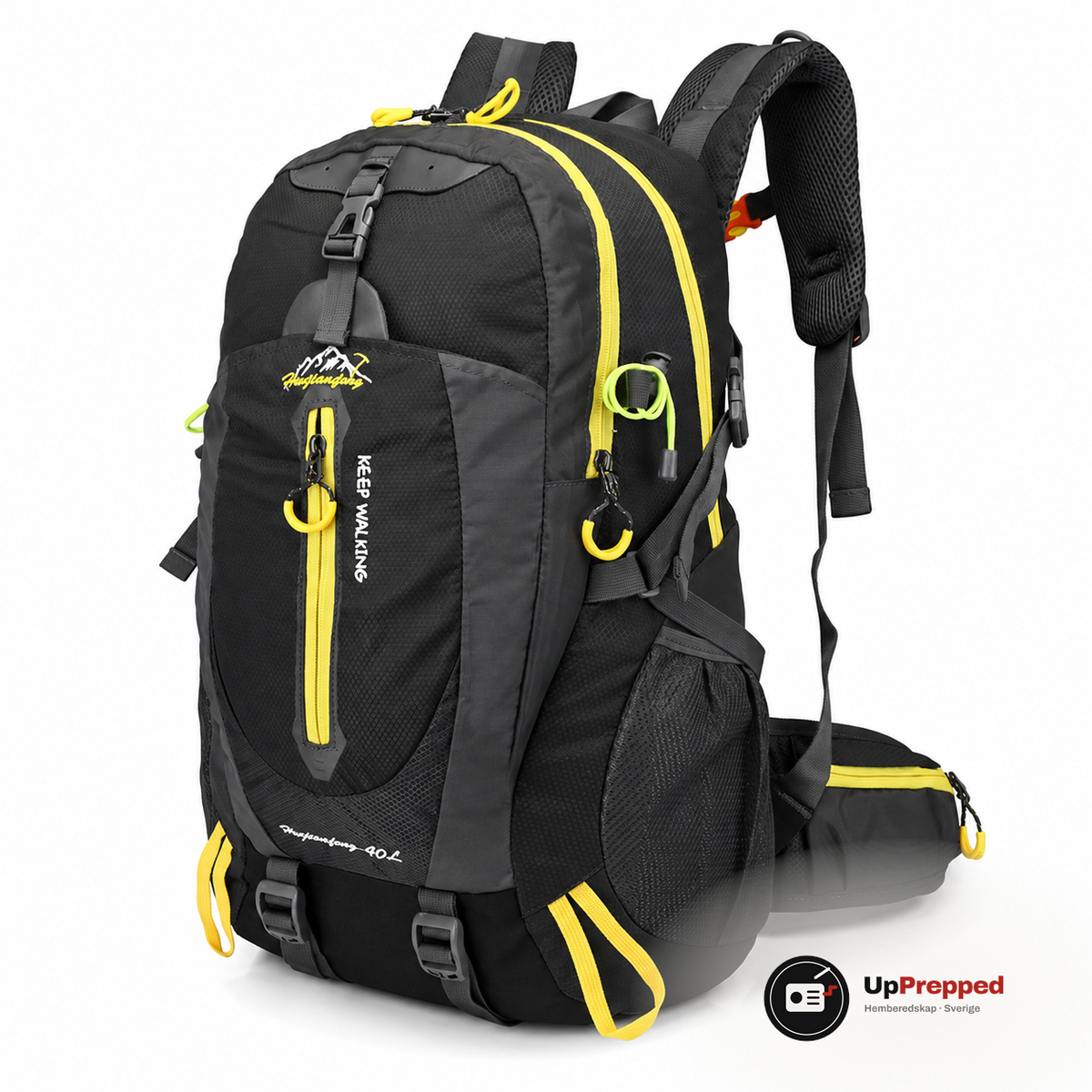 Vandringsryggsäck 40L, svart, packshot